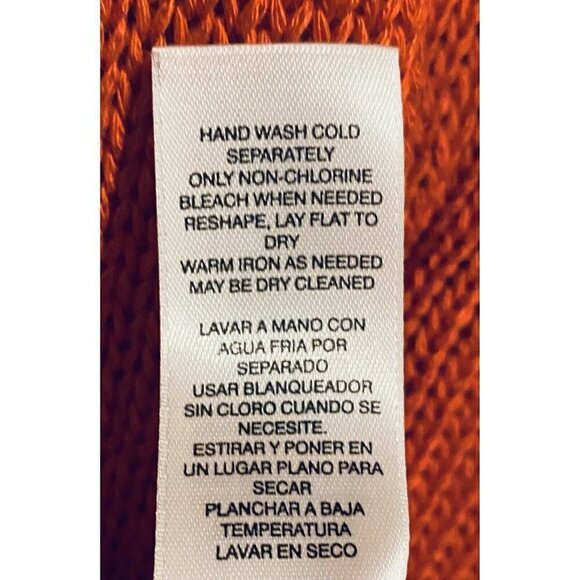 Chicos 2 Sweater Womens Large Kimono Sleeve Pullover Boxy Burnt Orange Boho - Picture 6 of 7